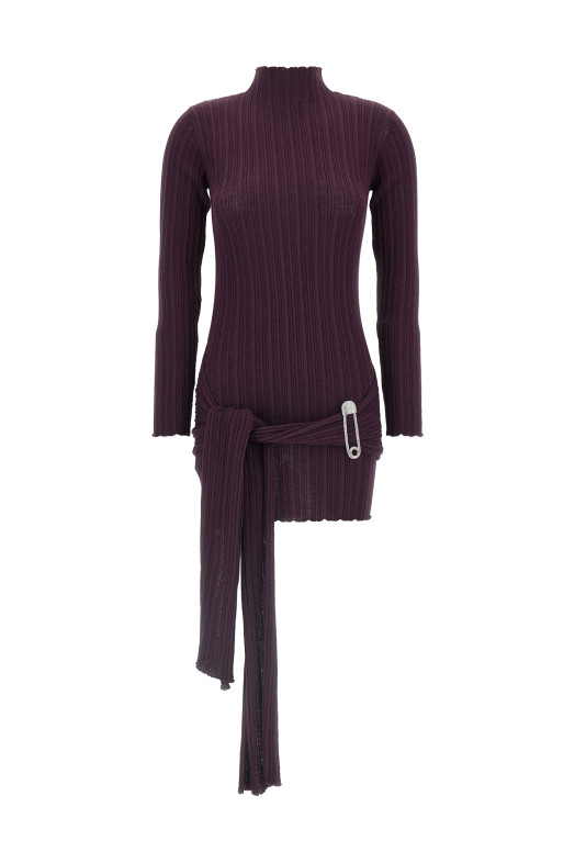 Jewel brooch dress Purple Jewel brooch dress Purple