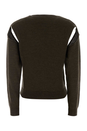 Dark green wool Coucou cardigan Brown GIMAGUAS (COUCOUJUMPER) Dark green wool Coucou cardigan Brown GIMAGUAS (COUCOUJUMPER)