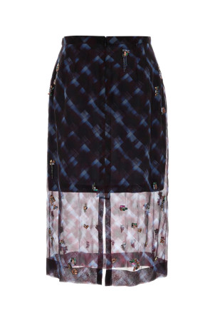Printed silk Sokna skirt DRIES VAN NOTEN (2520108702111)