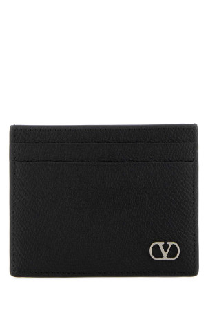 Black leather VLogo Signature card holder Black VALENTINO GARAVANI (7Y0P0AP4UAG)