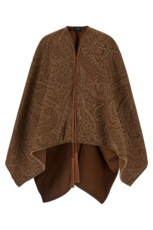 Накидка с узором «пейсли» Коричневая ETRO WRBD001299TJB37S9820 Накидка с узором «пейсли» Коричневая ETRO WRBD001299TJB37S9820