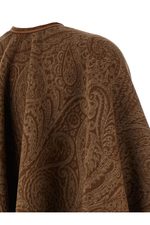 Накидка с узором «пейсли» Коричневая ETRO WRBD001299TJB37S9820 Накидка с узором «пейсли» Коричневая ETRO WRBD001299TJB37S9820