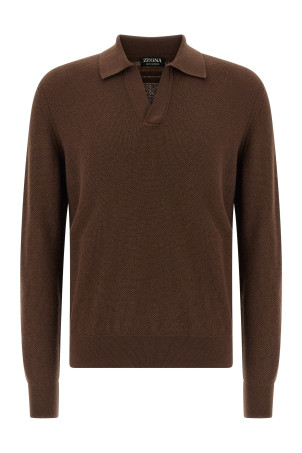 Поло Oasi кашемир Brown ZEGNA UGK93A2131M06001 Поло Oasi кашемир Brown ZEGNA UGK93A2131M06001