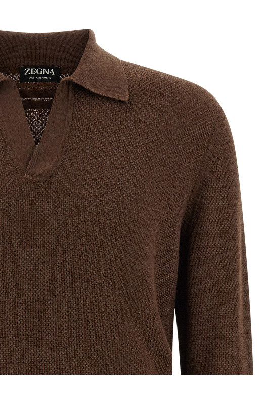 Поло Oasi кашемир Brown ZEGNA UGK93A2131M06001 Поло Oasi кашемир Brown ZEGNA UGK93A2131M06001