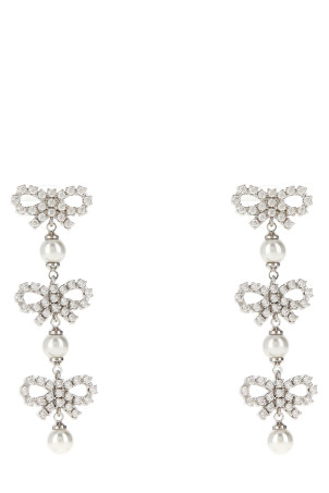 'Micro Bow Pearl Tiered' earrings White 'Micro Bow Pearl Tiered' earrings White