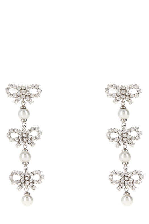 'Micro Bow Pearl Tiered' earrings White 'Micro Bow Pearl Tiered' earrings White