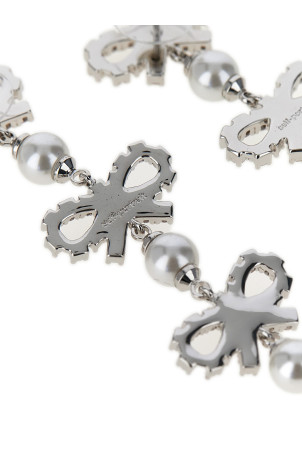 'Micro Bow Pearl Tiered' earrings White 'Micro Bow Pearl Tiered' earrings White