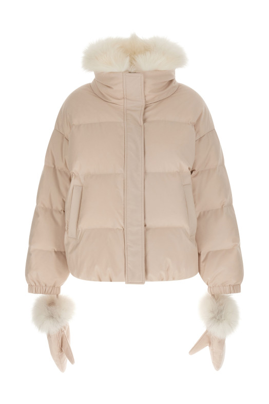 Пухова куртка з рукавицями Біла YVES SALOMON 26W25WYV09066WO2WA1009 Пухова куртка з рукавицями Біла YVES SALOMON 26W25WYV09066WO2WA1009