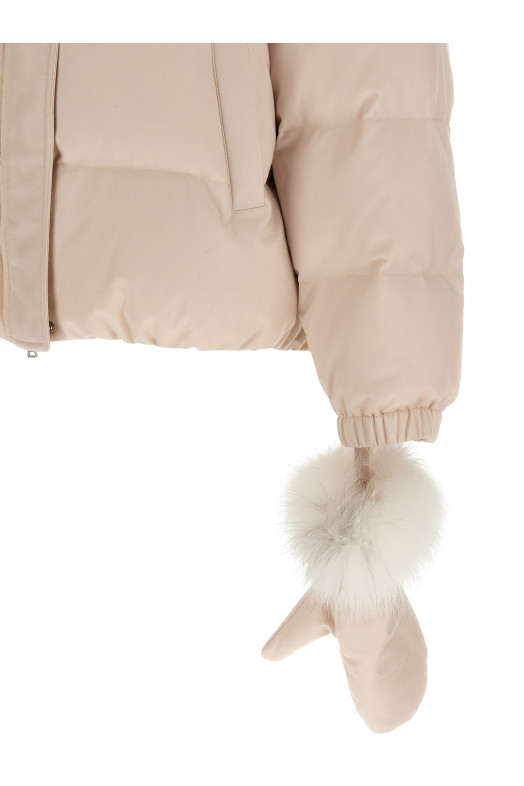 Пухова куртка з рукавицями Біла YVES SALOMON 26W25WYV09066WO2WA1009 Пухова куртка з рукавицями Біла YVES SALOMON 26W25WYV09066WO2WA1009