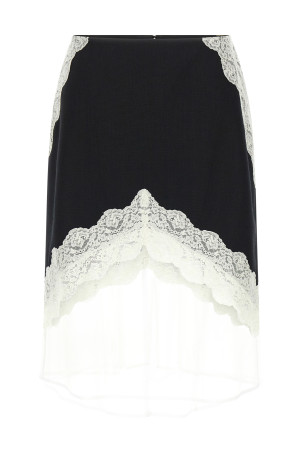 Organza lace wool skirt Black-grey Organza lace wool skirt Black-grey