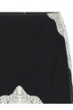 Юбка из шерсти с кружевом из органзы Черно-серая JIL SANDER J03MA0257J41557001