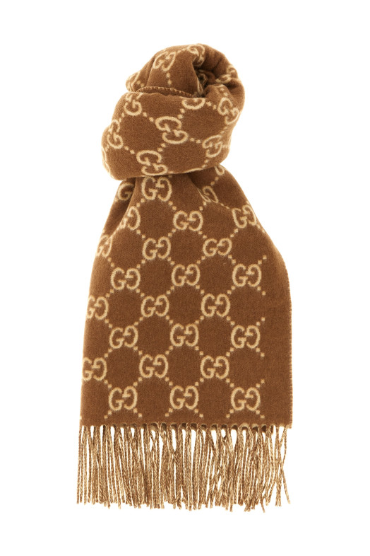 GG кашемировый шарф Коричневый GUCCI 8123173GAC02379 GG кашемировый шарф Коричневый GUCCI 8123173GAC02379