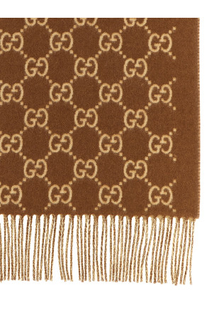 GG кашеміровий шарф Коричневий GUCCI 8123173GAC02379 GG кашеміровий шарф Коричневий GUCCI 8123173GAC02379