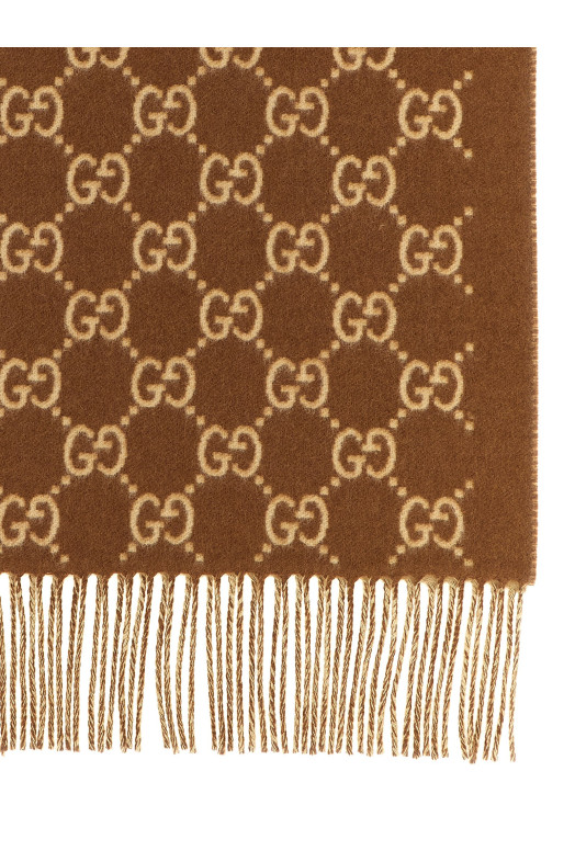 GG кашемировый шарф Коричневый GUCCI 8123173GAC02379 GG кашемировый шарф Коричневый GUCCI 8123173GAC02379