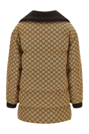 Пуховая куртка из ткани GG Бежевый GUCCI 835412ZAF4S2580 Пуховая куртка из ткани GG Бежевый GUCCI 835412ZAF4S2580