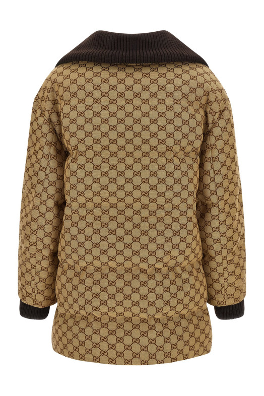 Пухова куртка з тканини GG Бежева GUCCI 835412ZAF4S2580