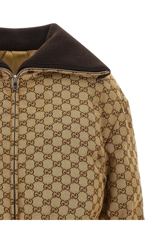 Пухова куртка з тканини GG Бежева GUCCI 835412ZAF4S2580