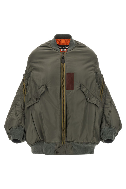 Nylon bomber jacket Green