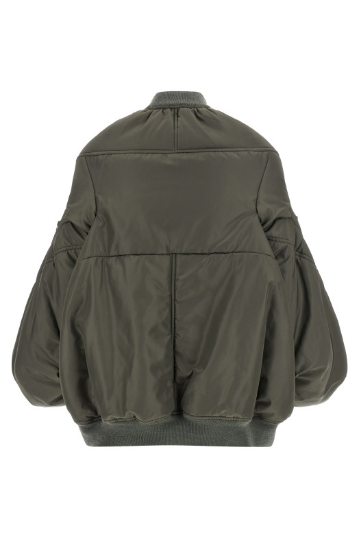 Nylon bomber jacket Green