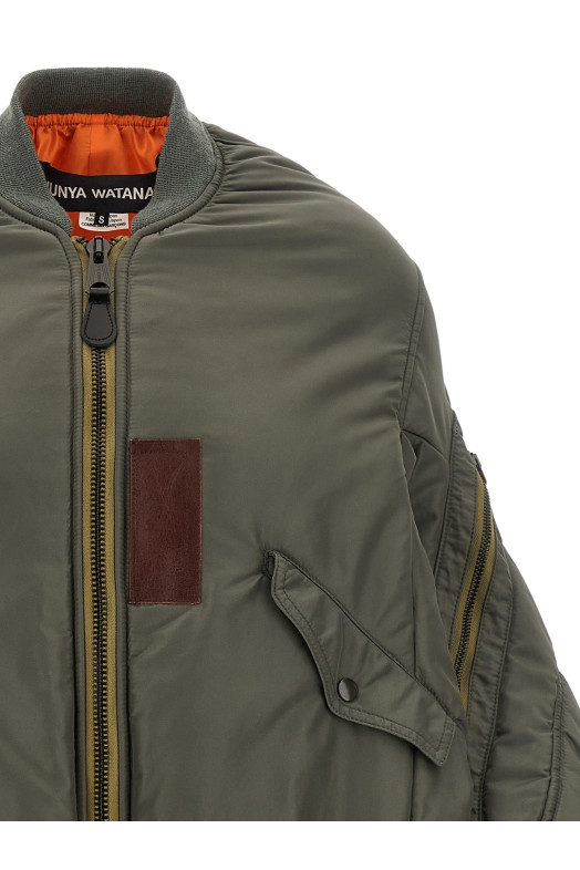 Nylon bomber jacket Green