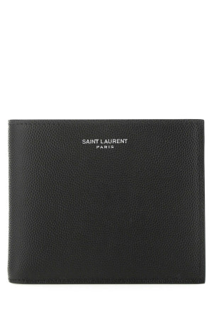 Black leather wallet Black SAINT LAURENT (396307BTY0N)