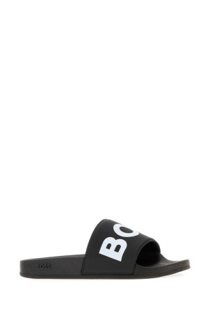 Черные резиновые тапочки BOSS (50498299)