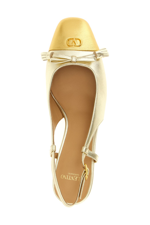 Valentino Garavani «Valet Du Roi» слинговые туфли золотого цвета W0S0MH9KDRDLW