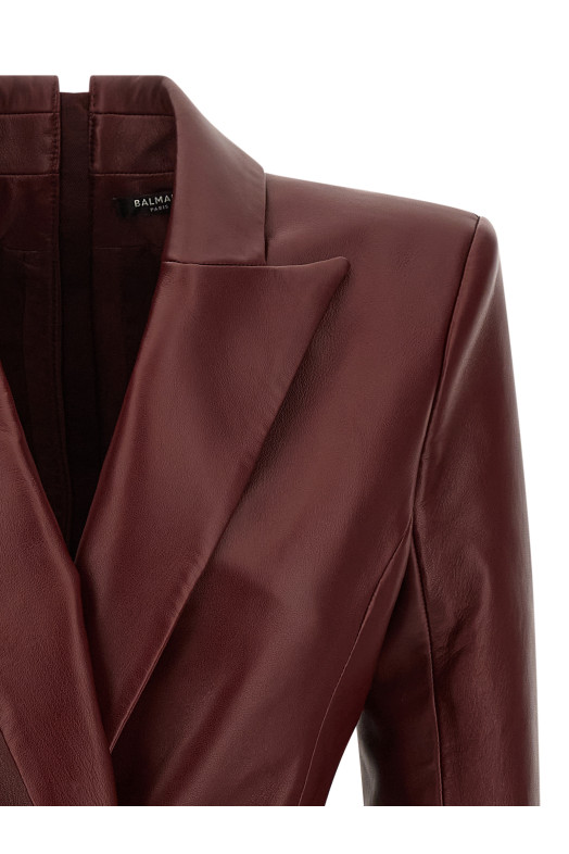 Блейзер-сукня бордо BALMAIN FF0R9391LD633AR Блейзер-сукня бордо BALMAIN FF0R9391LD633AR