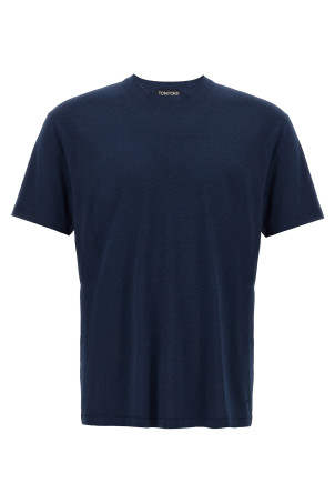 Футболка з вишитим логотипом Синя TOM FORD JCS004JMT012HB416