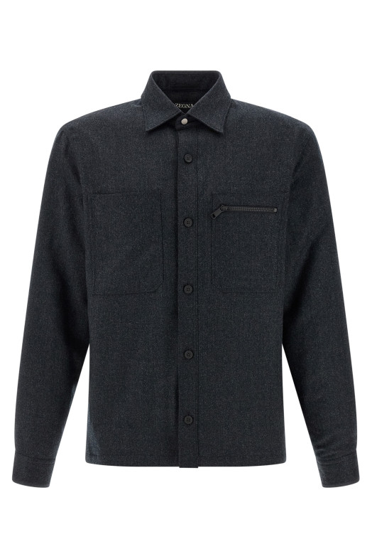 Techmerino overshirt Gray