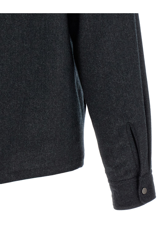 Techmerino overshirt Gray