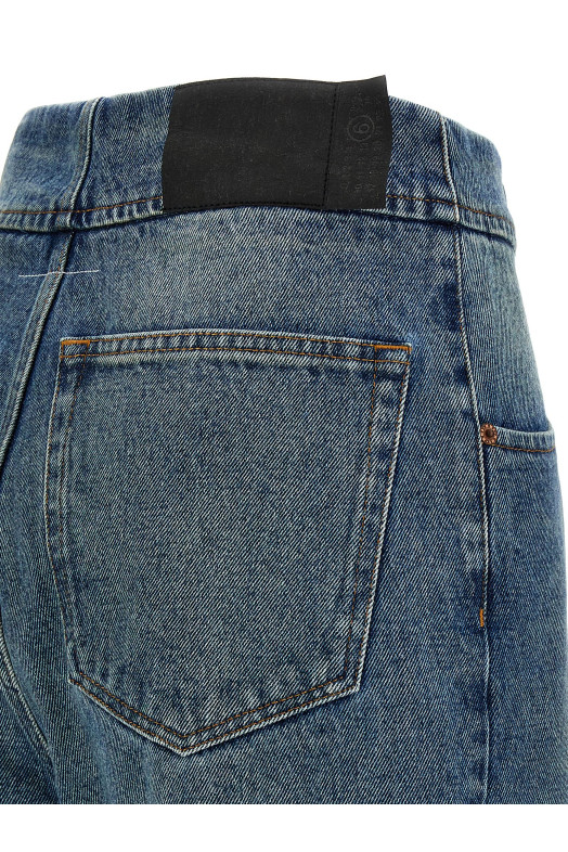 Джинсы из денима синего цвета MM6 MAISON MARGIELA S52LA0235M30018965 Джинсы из денима синего цвета MM6 MAISON MARGIELA S52LA0235M30018965