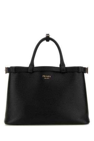 Black leather medium Prada Buckle handbag Black PRADA (1BA417VOOO2CYS)