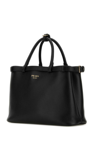 Black leather medium Prada Buckle handbag Black PRADA (1BA417VOOO2CYS)