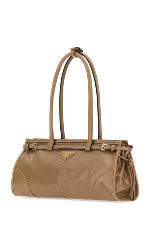 Кожаная сумка через плечо Cappuccino PRADA (1BA426VMOO2CYR)