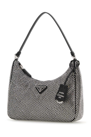 Прикрашена атласна сумка через плече PRADA (1BC204VOOD2HNJ)