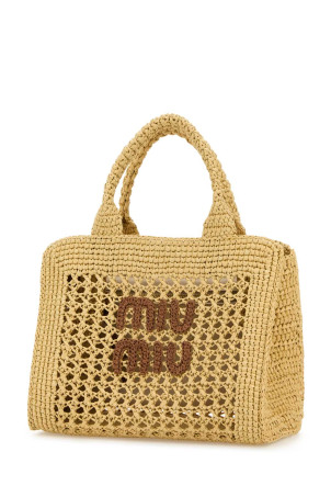 Beige crochet handbag MIU MIU (5BA219ADO1) Beige crochet handbag MIU MIU (5BA219ADO1)