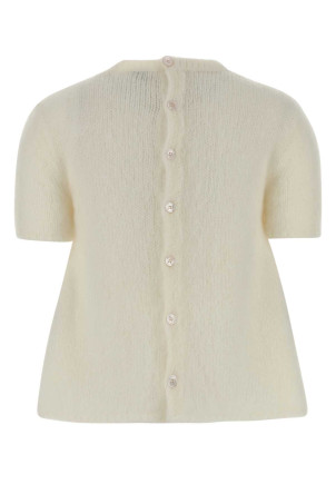 Ivory stretch mohair blend sweater White LOEWE (S540Y55K48) Ivory stretch mohair blend sweater White LOEWE (S540Y55K48)