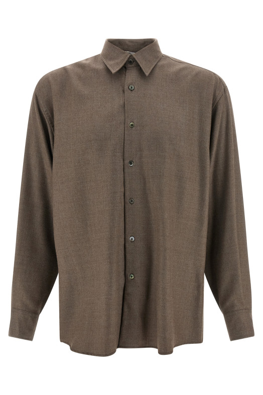 Ultra-fine velvet wool shirt  Brown