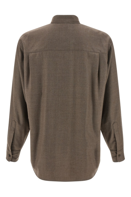 Ultra-fine velvet wool shirt  Brown