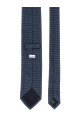 Patterned silk tie Blue