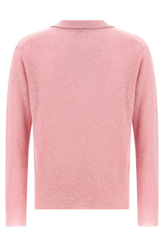 Tam yarn polo shirt Pink