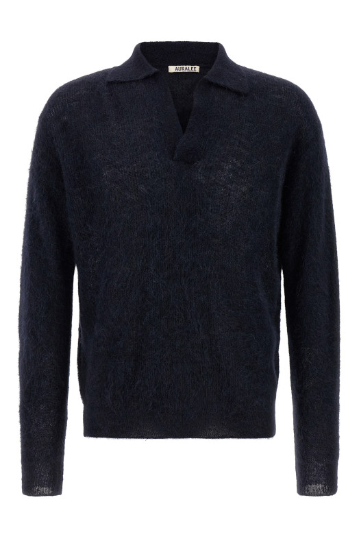 Рубашка-поло из тама-пряжи Синяя A25AP02AKNAVY