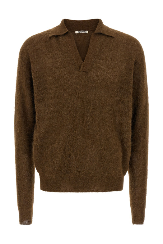 Рубашка-поло из тама-пряжи, коричневая A25AP02AKDARKBROWN