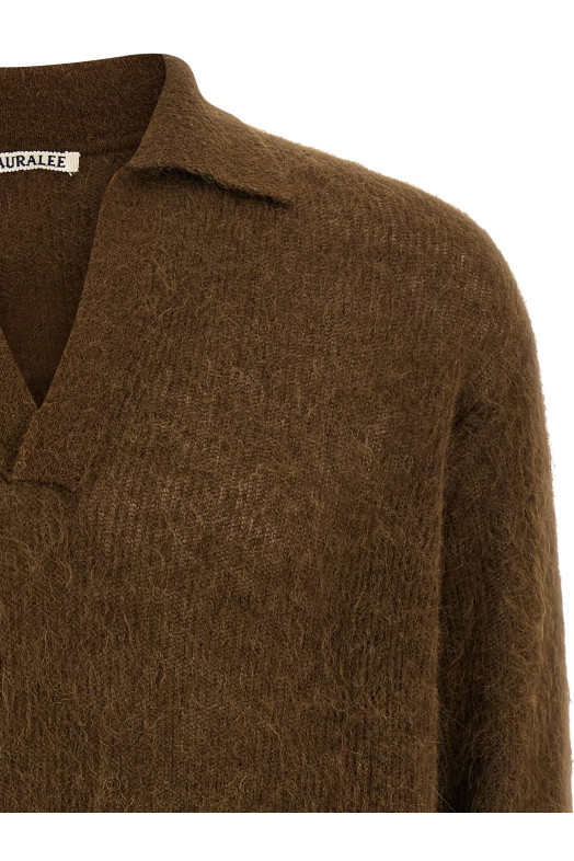 Рубашка-поло из тама-пряжи, коричневая A25AP02AKDARKBROWN