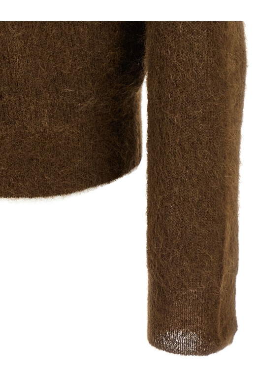 Рубашка-поло из тама-пряжи, коричневая A25AP02AKDARKBROWN