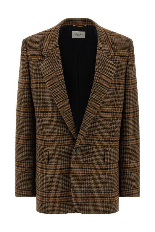 Prince of Wales Wool blazer Brown