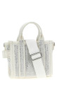'The Crystal Canvas Crossbody Tote' crossbody bag White