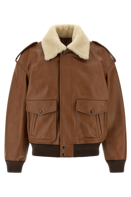 Aviator bomber jacket Brown