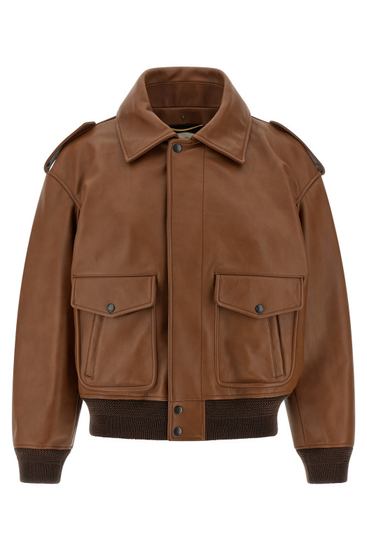 Aviator bomber jacket Brown